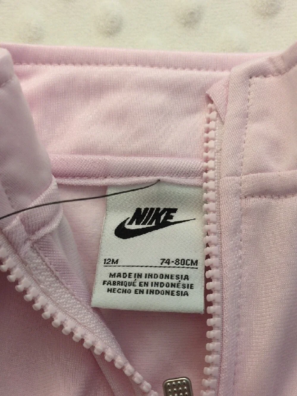 Nike Light Pink Girls' 2-Piece Track Set with Black Swoosh, 12 NWT - Picture 2 of 12